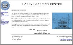The Early Learning Center, Warner Pacific College