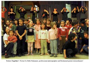 Interns singing at Oshogatsu